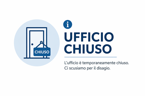 CHIUSURA UFFICIO ANAGRAFE - ELETTORALE - LEVA - STATO CIVILE dal Giorno 13 Aprile 2026 al Giorno 17 Aprile 2026